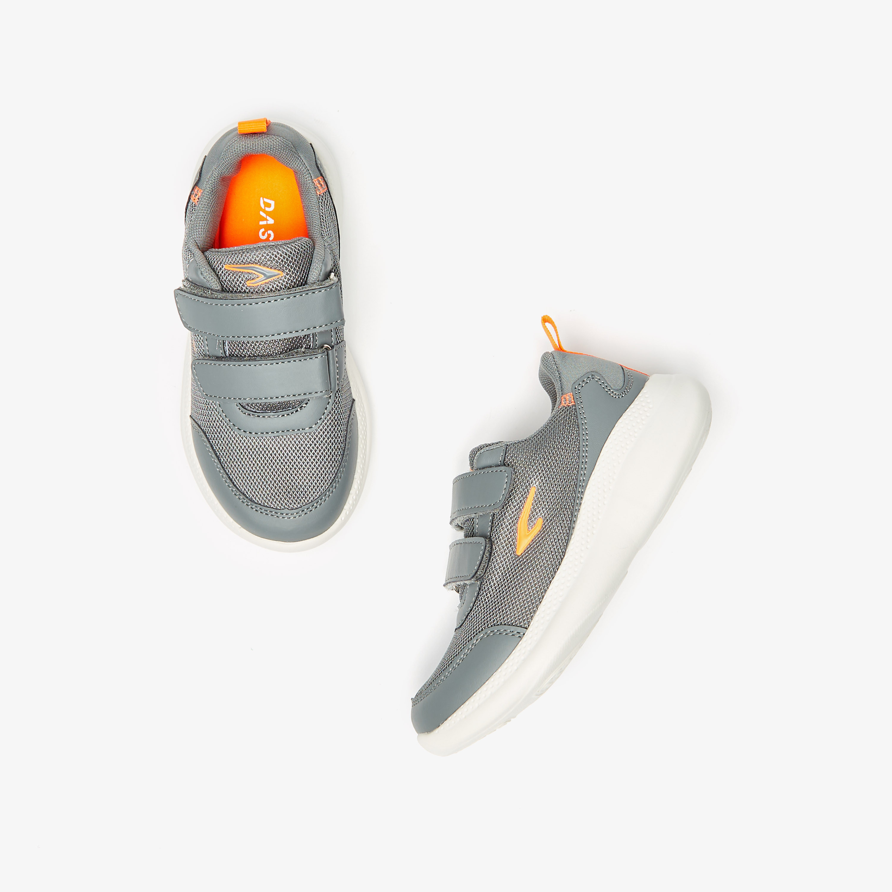 Dash Textured Sneakers with Hook and Loop Closure-sports-boys-shoes-image-2