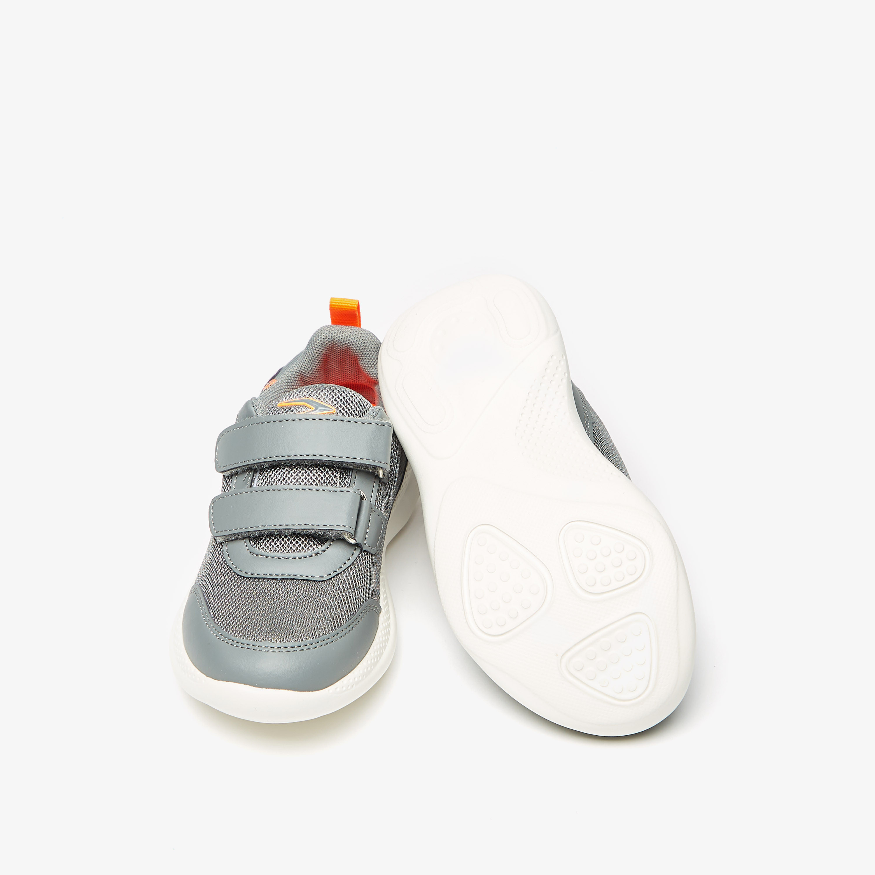Dash Textured Sneakers with Hook and Loop Closure-sports-boys-shoes-image-3