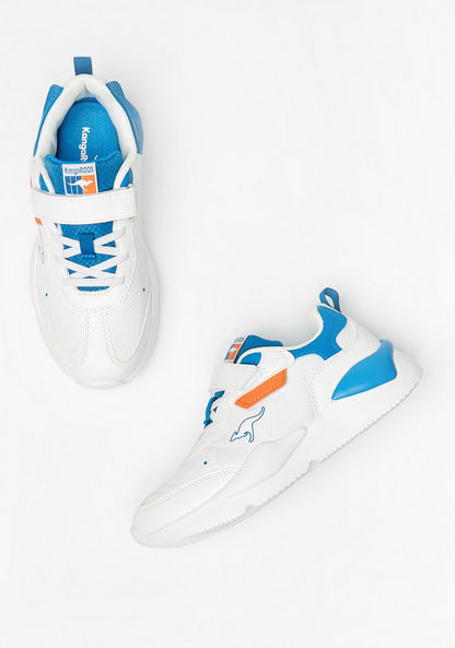 KangaROOS Boys' Logo Print Walking Shoes with Hook and Loop Closure-Boy%27s Sports Shoes-image-1