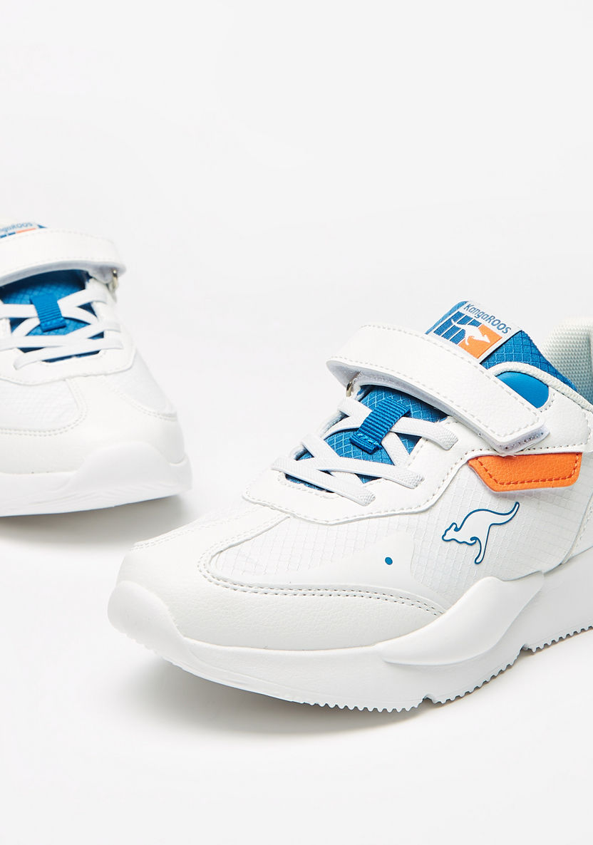 KangaROOS Boys' Logo Print Walking Shoes with Hook and Loop Closure-Boy%27s Sports Shoes-image-4