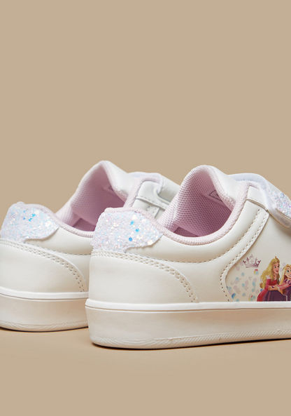 Disney Princess Print Sneakers with Hook and Loop Closure-Girl%27s Sneakers-image-3