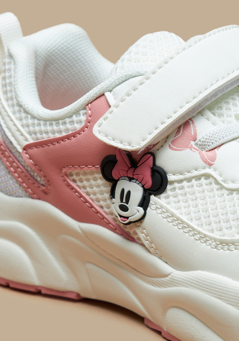 Minnie Mouse Applique Sneakers with Hook and Loop Closure-Girl%27s Sneakers-image-4