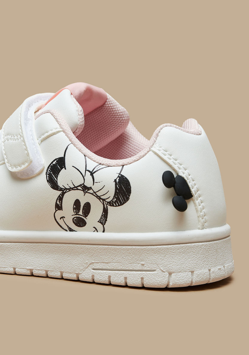 Disney Minnie Mouse Print Sneakers with Hook and Loop Closure-Girl%27s Sneakers-image-5