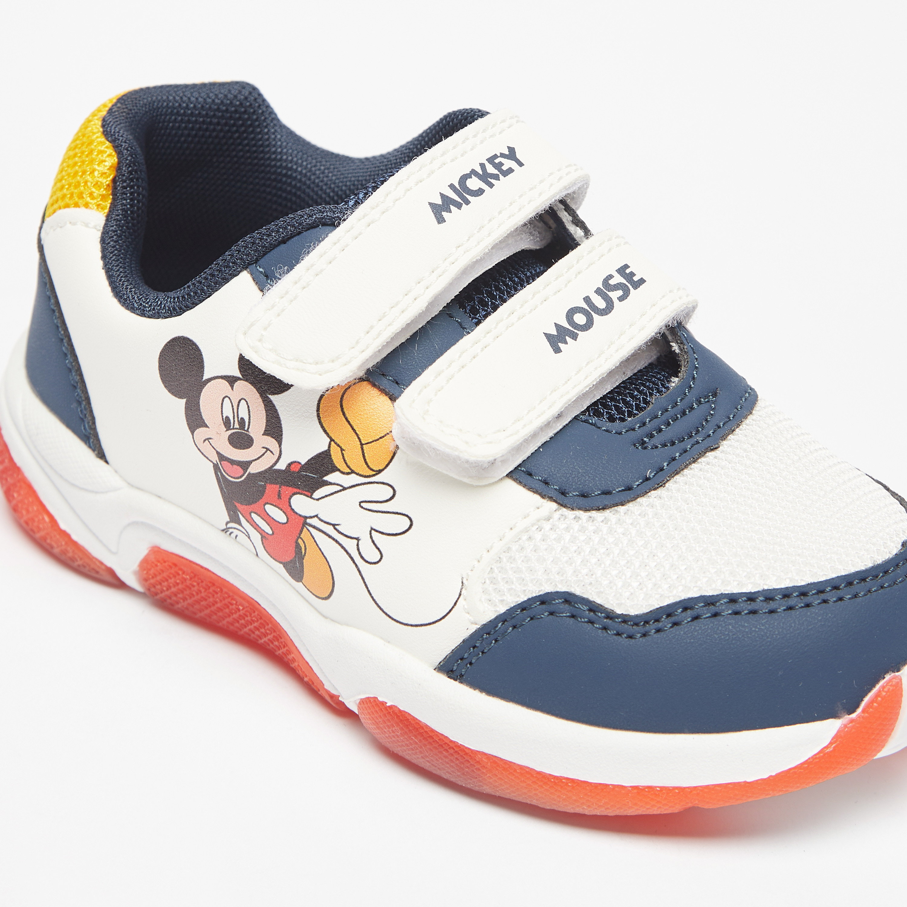 Shop Disney Mickey Mouse Colourblock Sneakers with Hook and