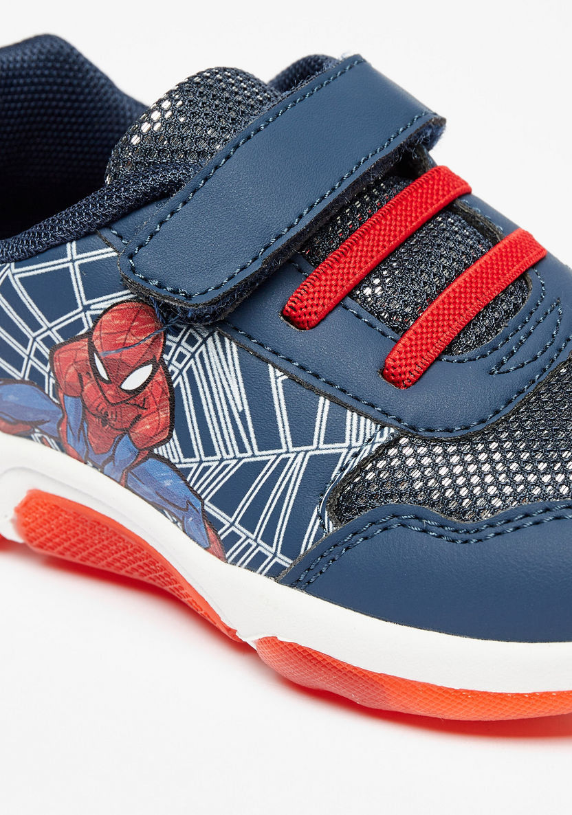 Marvel Spider-Man Print Sneakers with Hook and Loop Closure-Boy%27s Sneakers-image-4