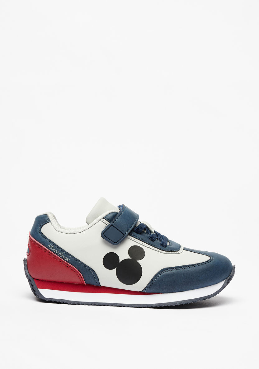 Disney Mickey Mouse Colourblock Sneakers with Hook and Loop Closure-Boy%27s Sneakers-image-2