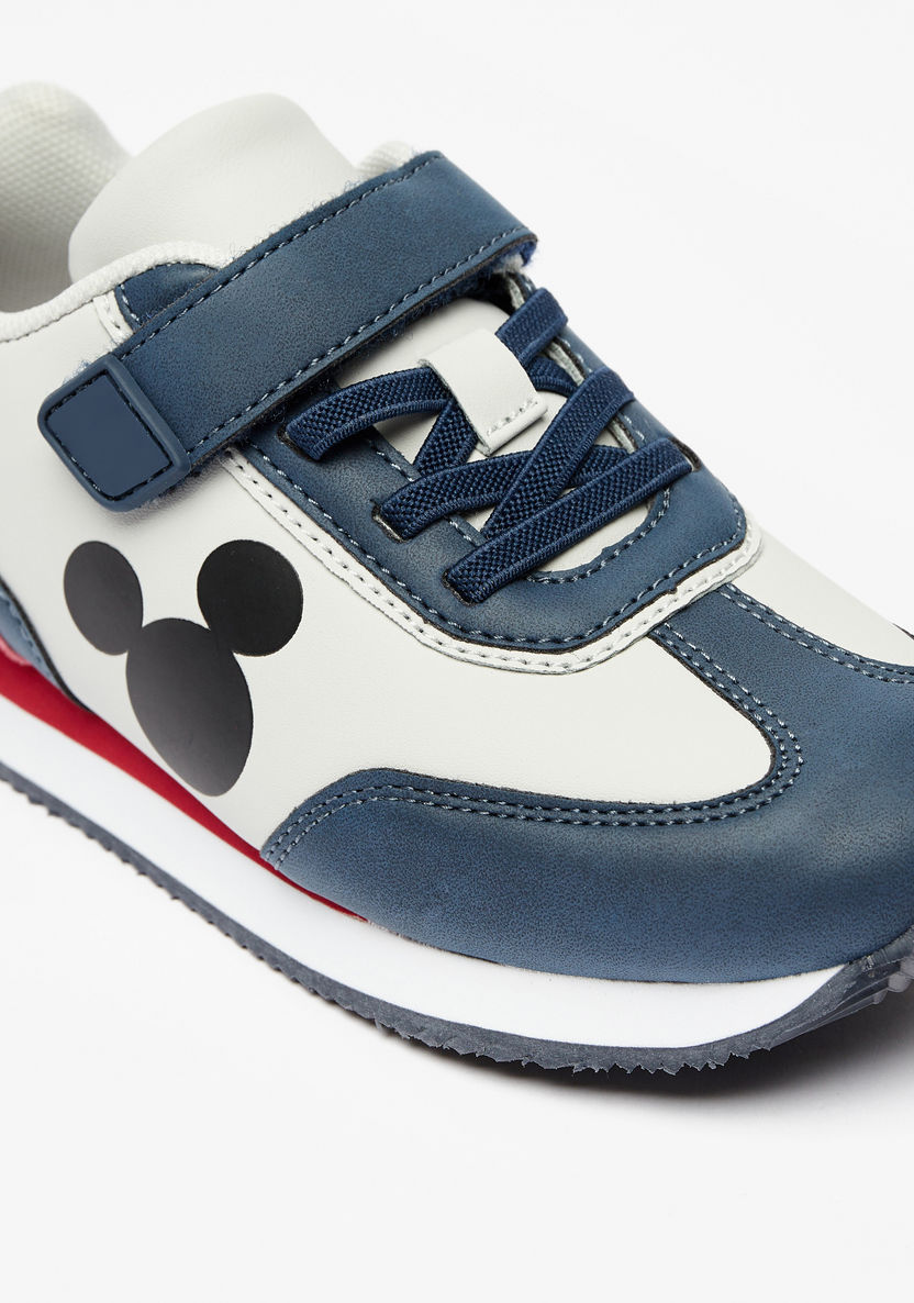 Disney Mickey Mouse Colourblock Sneakers with Hook and Loop Closure-Boy%27s Sneakers-image-4