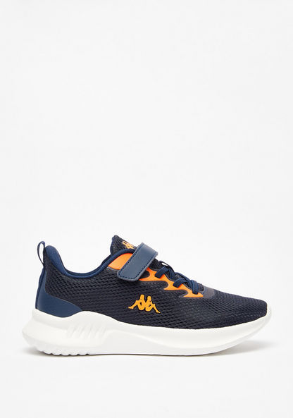 Kappa Boys' Textured Low Ankle Sneakers with Hook and Loop Closure-Boy%27s Sports Shoes-image-0