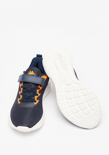Kappa Boys' Textured Low Ankle Sneakers with Hook and Loop Closure-Boy%27s Sports Shoes-image-1