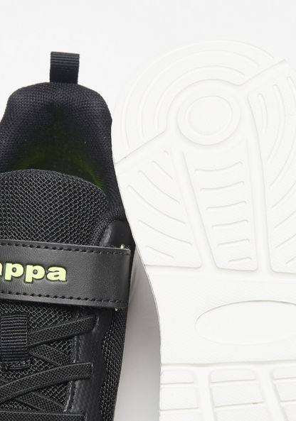 Kappa Boys' Logo Print Walking Shoes with Hook and Loop Closure