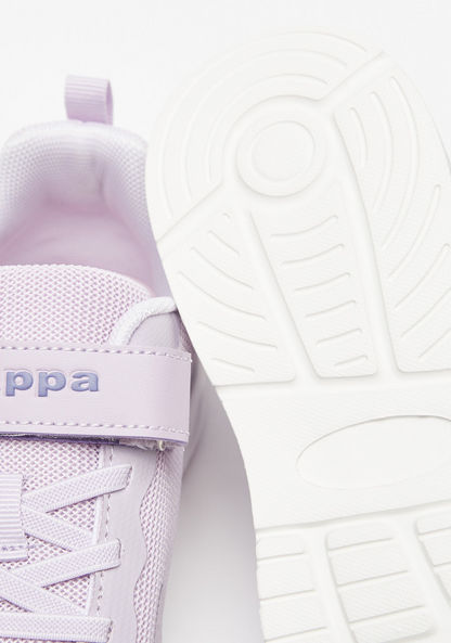 Kappa Girls' Textured Walking Shoes with Hook and Loop Closure-Girl%27s Sports Shoes-image-5