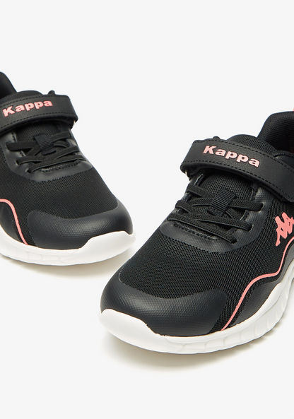 Kappa Girls' Logo Print Walking Shoes with Hook and Loop Closure