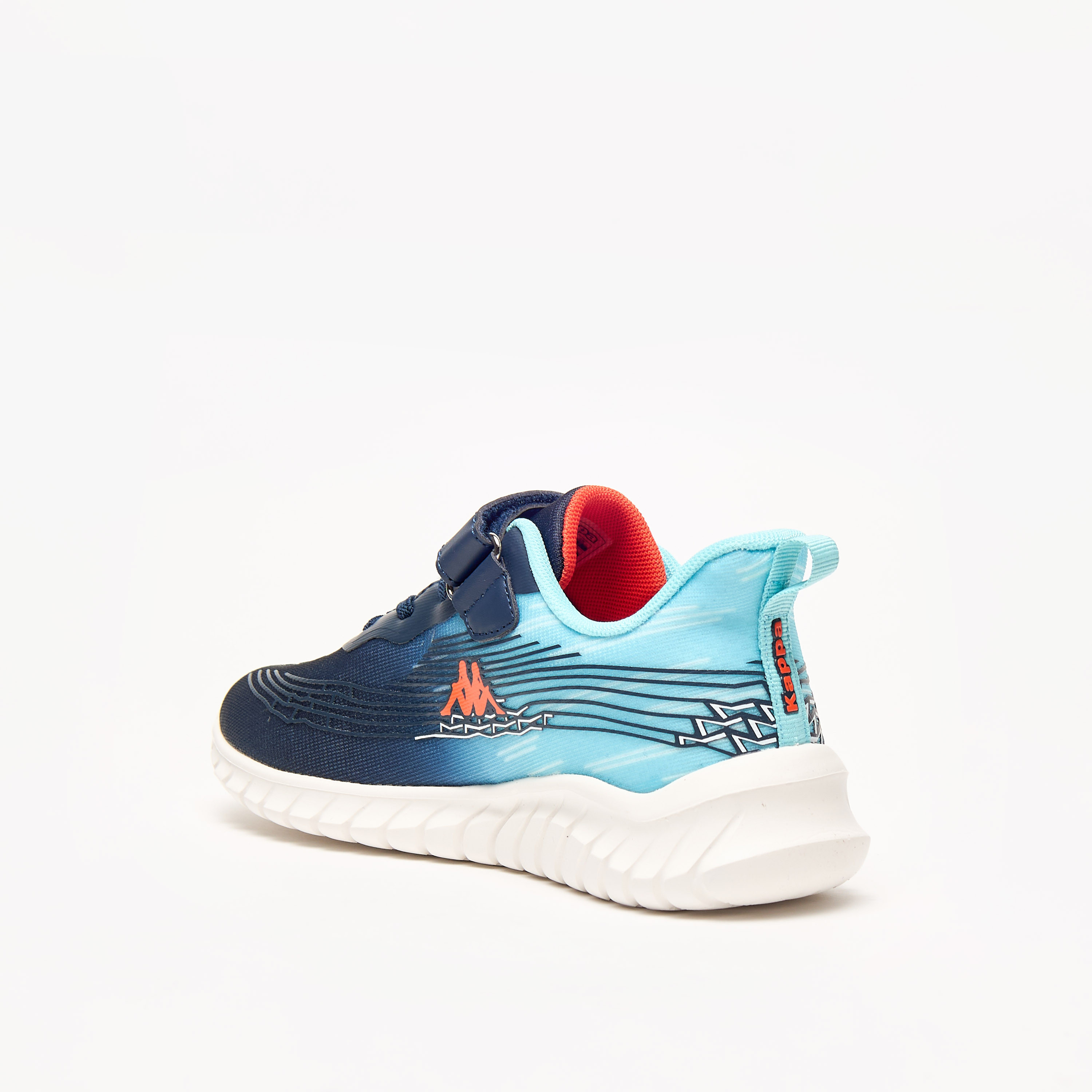 Kappa Kids' Logo Detail Sports Shoes with Hook and Loop Closure-sports-boys-shoes-image-2