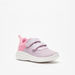 Dash Textured Sneakers with Hook and Loop Closure-Girl%27s School Shoes-thumbnail-0