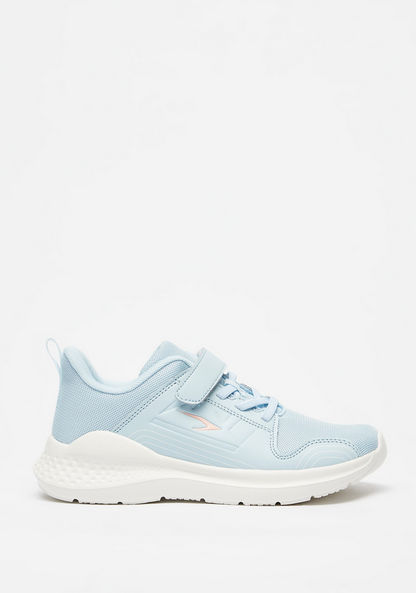 Dash Textured Low-Ankle Sneakers with Hook and Loop Closure