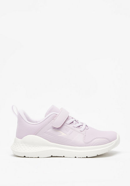 Dash Textured Low-Ankle Sneakers with Hook and Loop Closure