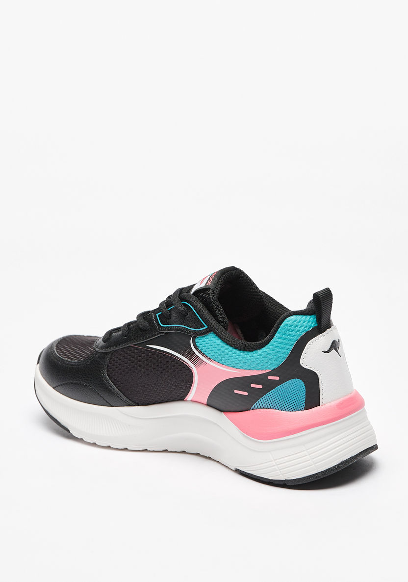 KangaROOS Women's Colourblocked Sneakers with Lace-Up Closure-Women%27s Sneakers-image-1