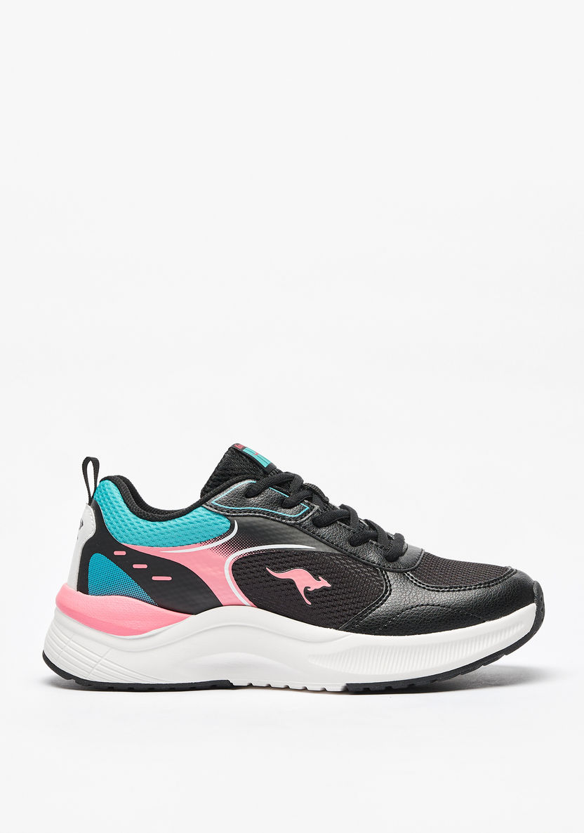 KangaROOS Women's Colourblocked Sneakers with Lace-Up Closure-Women%27s Sneakers-image-2