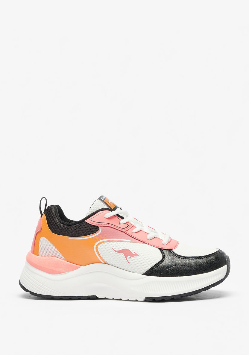 KangaROOS Women's Colourblocked Sneakers with Lace-Up Closure-Women%27s Sneakers-image-2