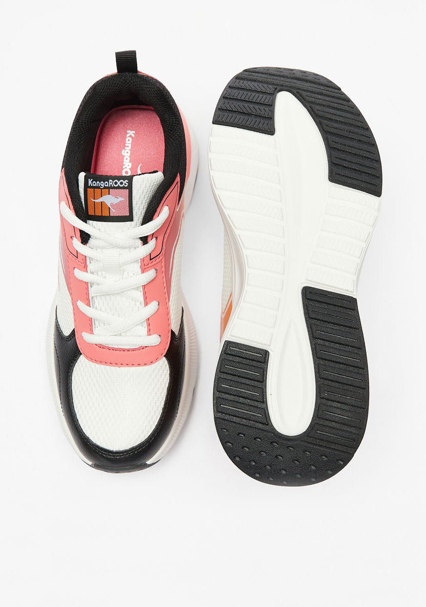 KangaROOS Women's Colourblocked Sneakers with Lace-Up Closure-Women%27s Sneakers-image-3