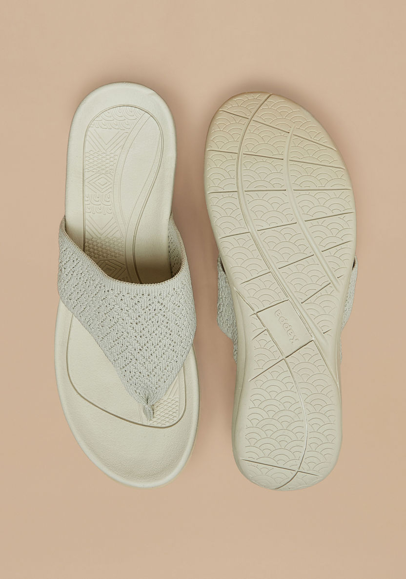 Kappa Women's Textured Slip-On Sandals-Women%27s Flat Sandals-image-3