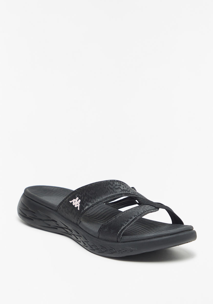Kappa Women's Slip-On Cross Strap Slides-Women%27s Flat Sandals-image-0