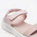 Kappa Women's Logo Print Strap Sandals with Hook and Loop Closure-Women%27s Flat Sandals-thumbnail-4