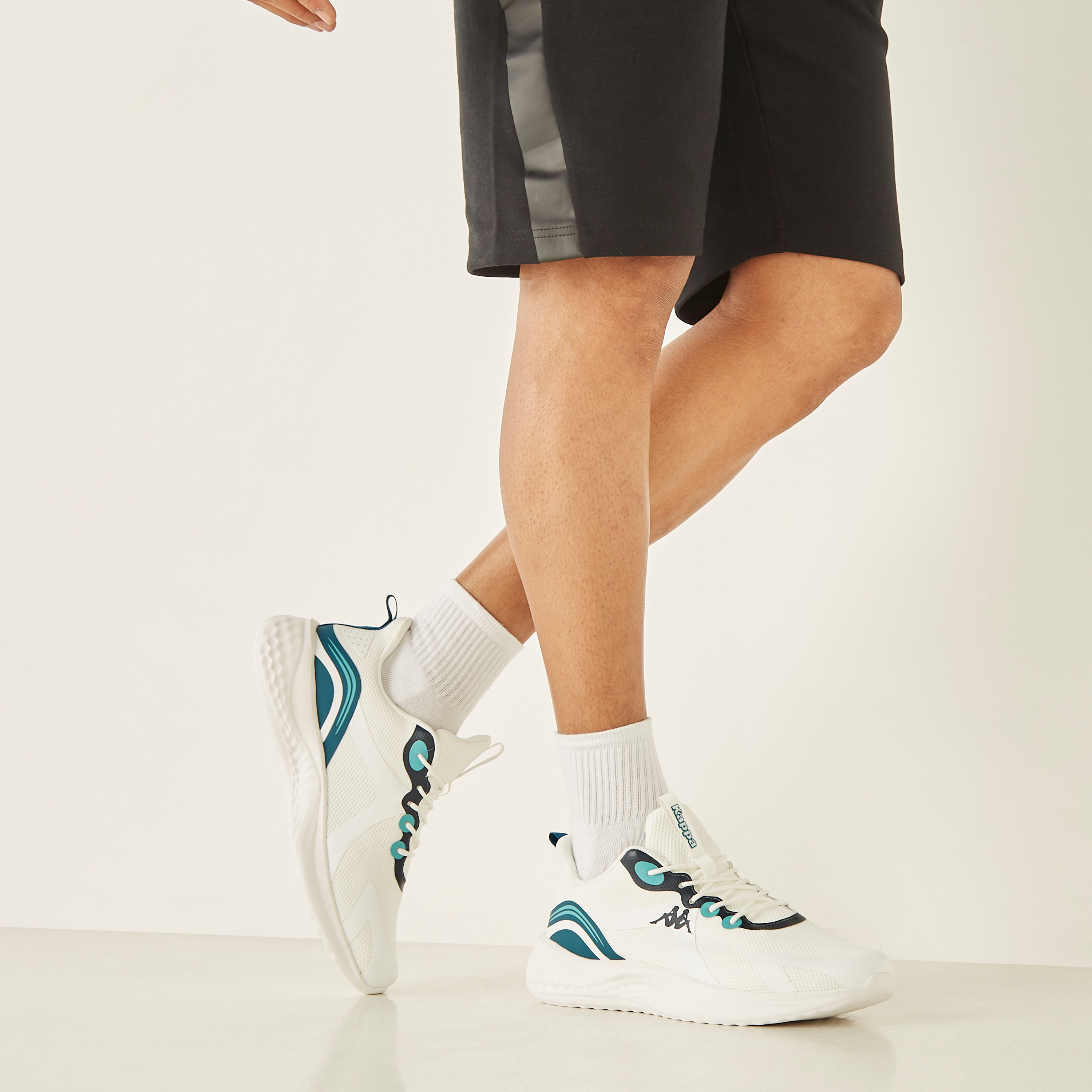 Kappa Men's Textured Lace-Up Walking Shoes-sports-men-shoes-image-2