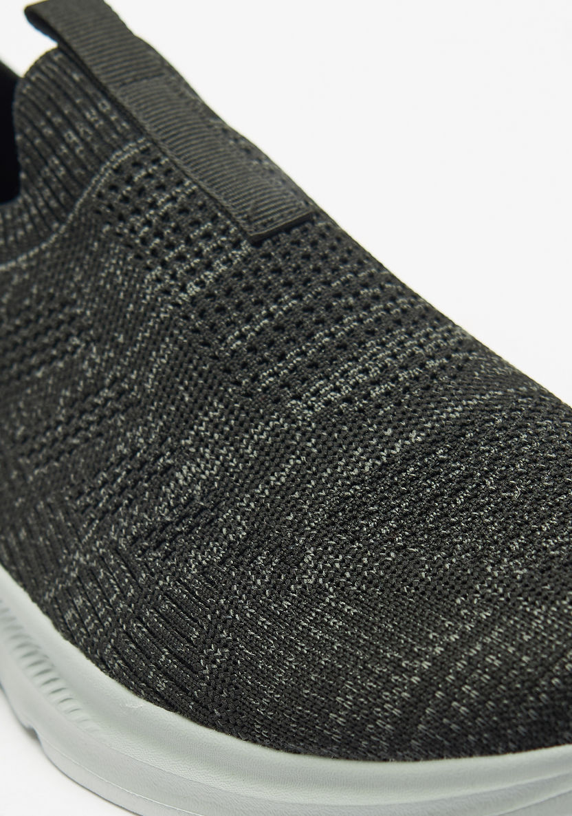 Dash Textured Slip-On Walking Shoes-Men%27s Sports Shoes-image-4