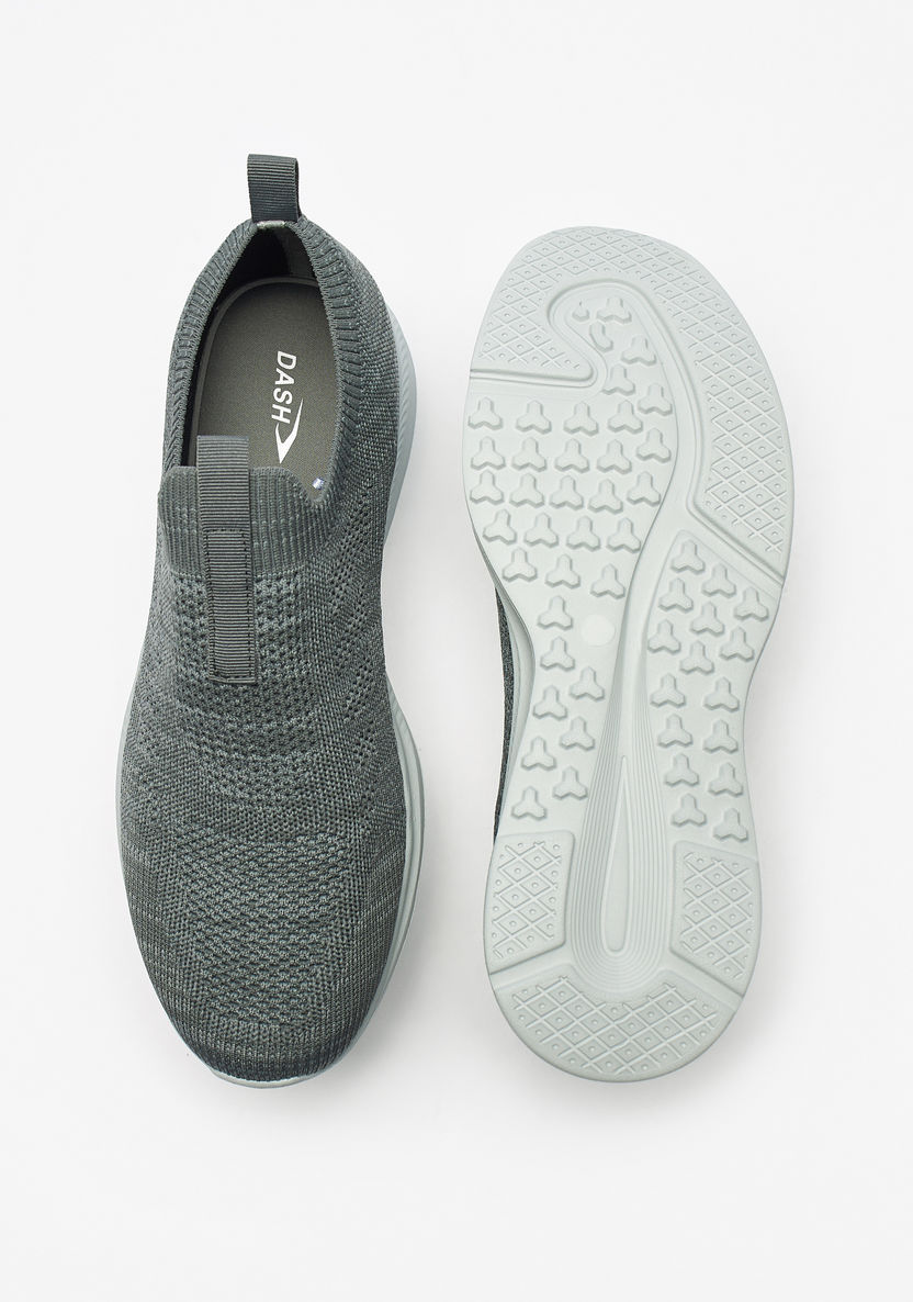 Dash Textured Slip-On Walking Shoes-Men%27s Sports Shoes-image-3