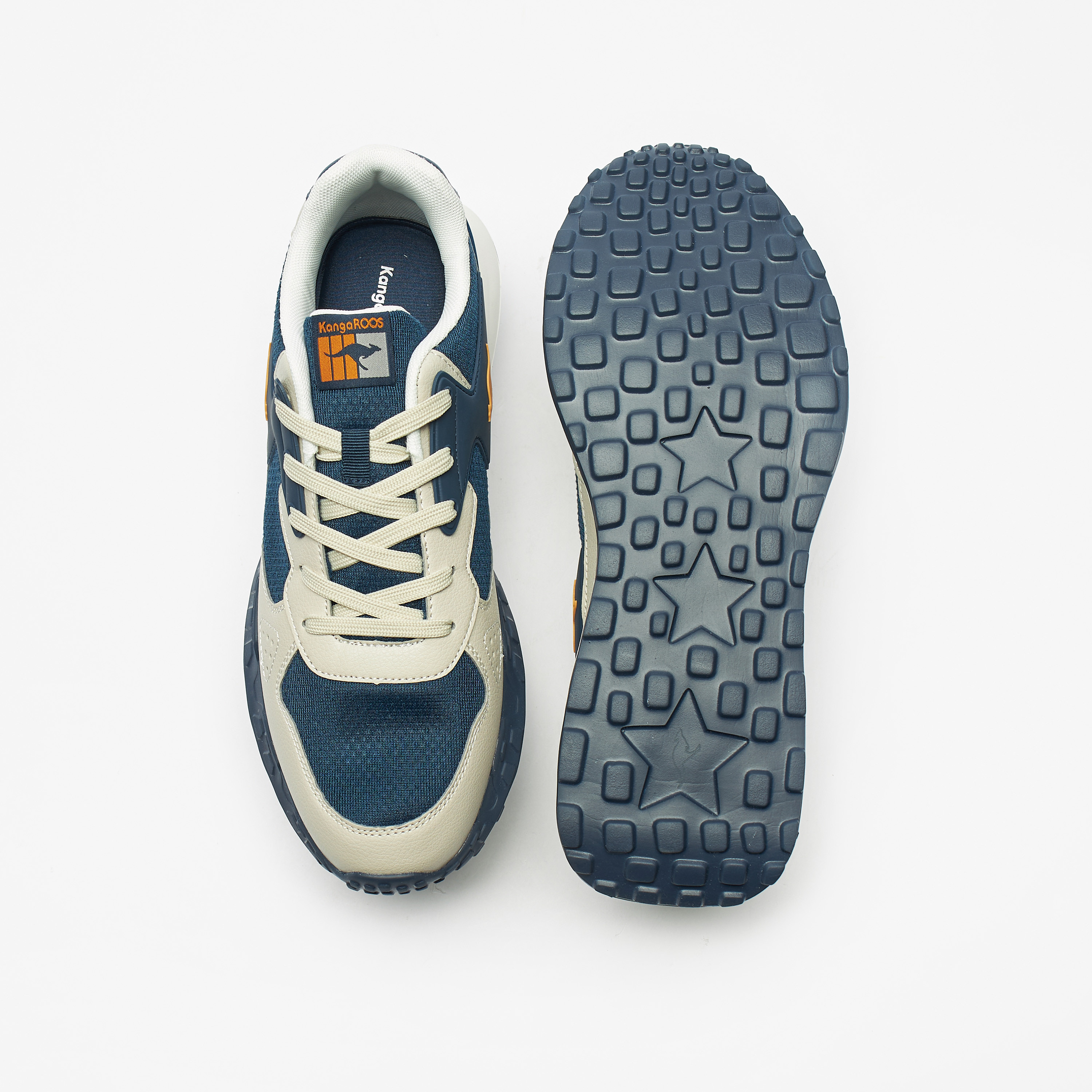 KangaROOS Men's Panelled Lace-Up Walking Shoes-sports-men-shoes-image-4