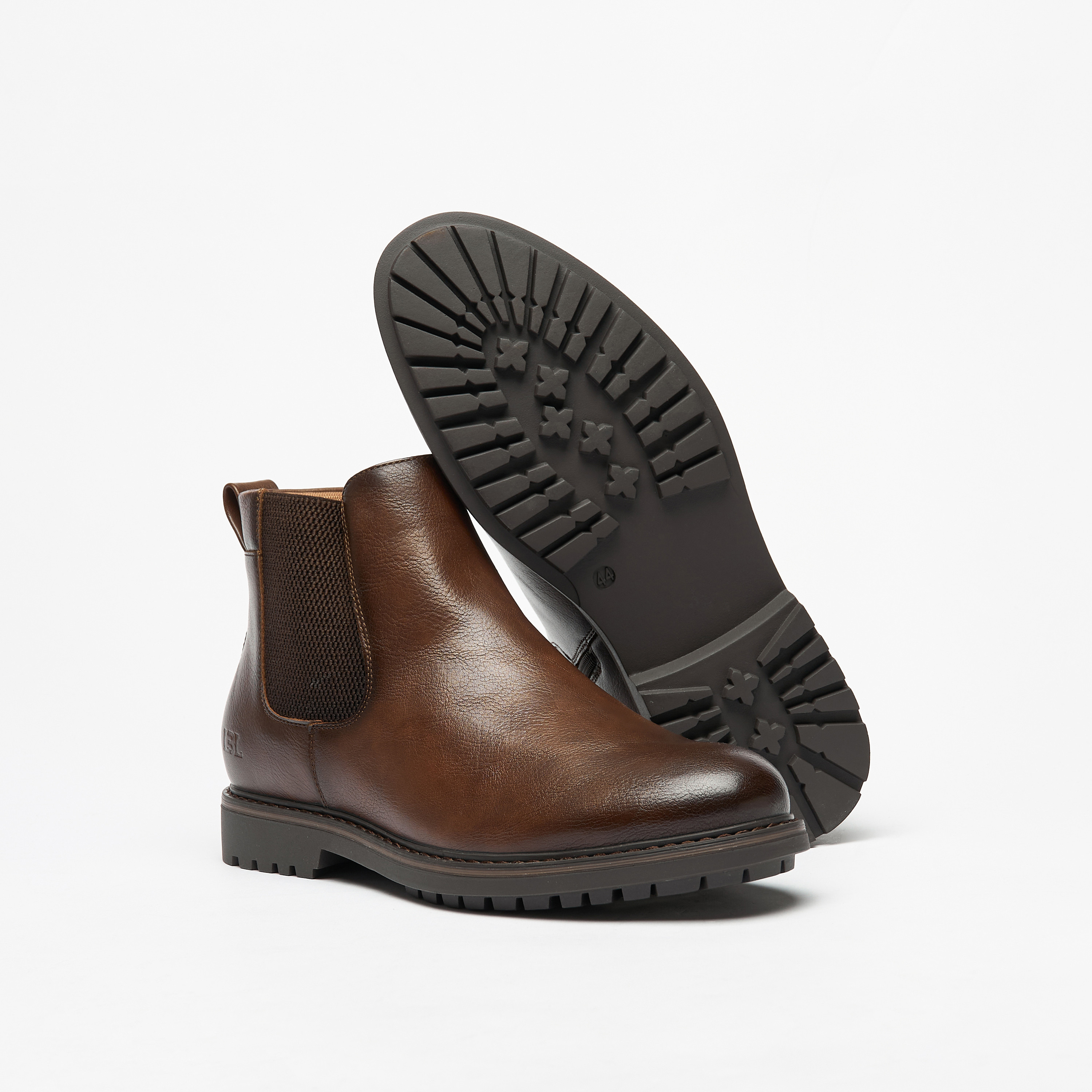 حذاء تشيلسي بارز الملمس بسحّاب إغلاق من إل بي إل من شو إكسبرس-men-shoes-boots-image-4