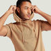 Iconic Hooded Sweatshirt with Kangaroo Pocket and Short Sleeves-Hoodies and Sweatshirts-thumbnailMobile-2
