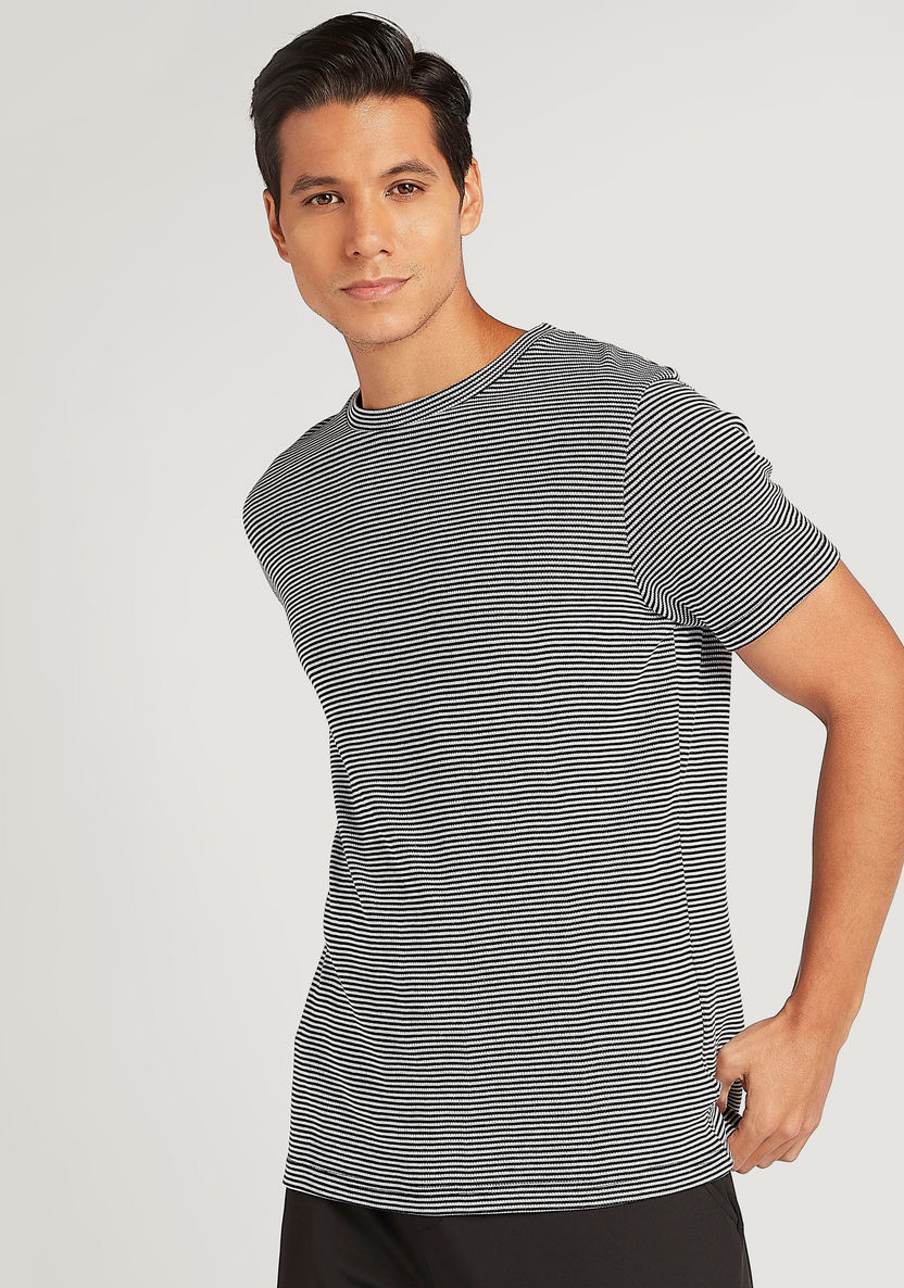 Iconic Striped T-shirt with Short Sleeves and Crew Neck-T Shirts-image-0