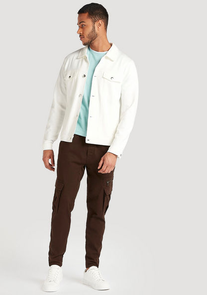 Iconic Textured Lightweight Jacket with Long Sleeves-Jackets-image-1