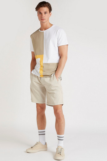 Sustainable Iconic Solid Shorts with Drawstring Waistband