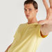 Iconic Solid T-shirt with V-neck and Short Sleeves-T Shirts-thumbnailMobile-4