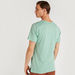 Iconic Solid T-shirt with V-neck and Short Sleeves-T Shirts-thumbnailMobile-4