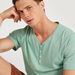 Iconic Solid T-shirt with V-neck and Short Sleeves-T Shirts-thumbnail-6