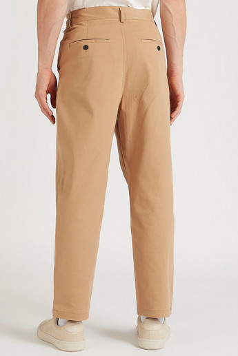 Sustainable Iconic Solid Relaxed Fit High-Rise Trousers