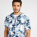 All-Over Print Iconic Hooded Shirt with Zipper Detail-Shirts-thumbnail-6
