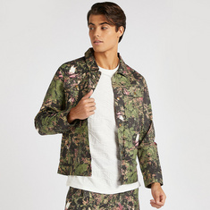 Iconic Printed Lightweight Jacket with Flap Pockets