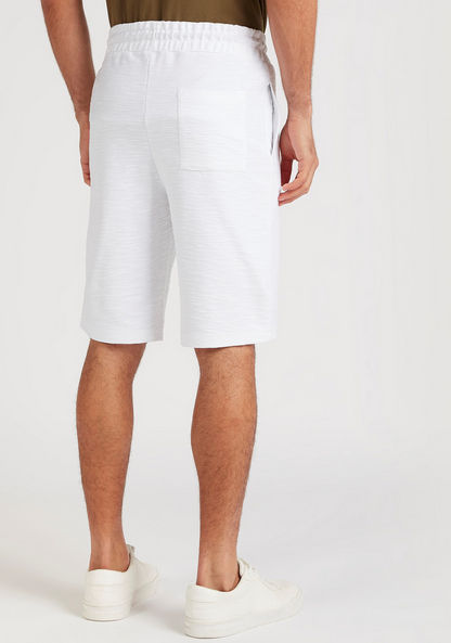 Iconic Textured Shorts with Drawstring Closure and Pockets