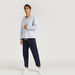 Iconic Textured Slim Fit Flexi Waist Trousers-Pants-thumbnailMobile-1
