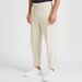 Iconic Textured Slim Fit Flexi Waist Trousers-Pants-thumbnailMobile-0