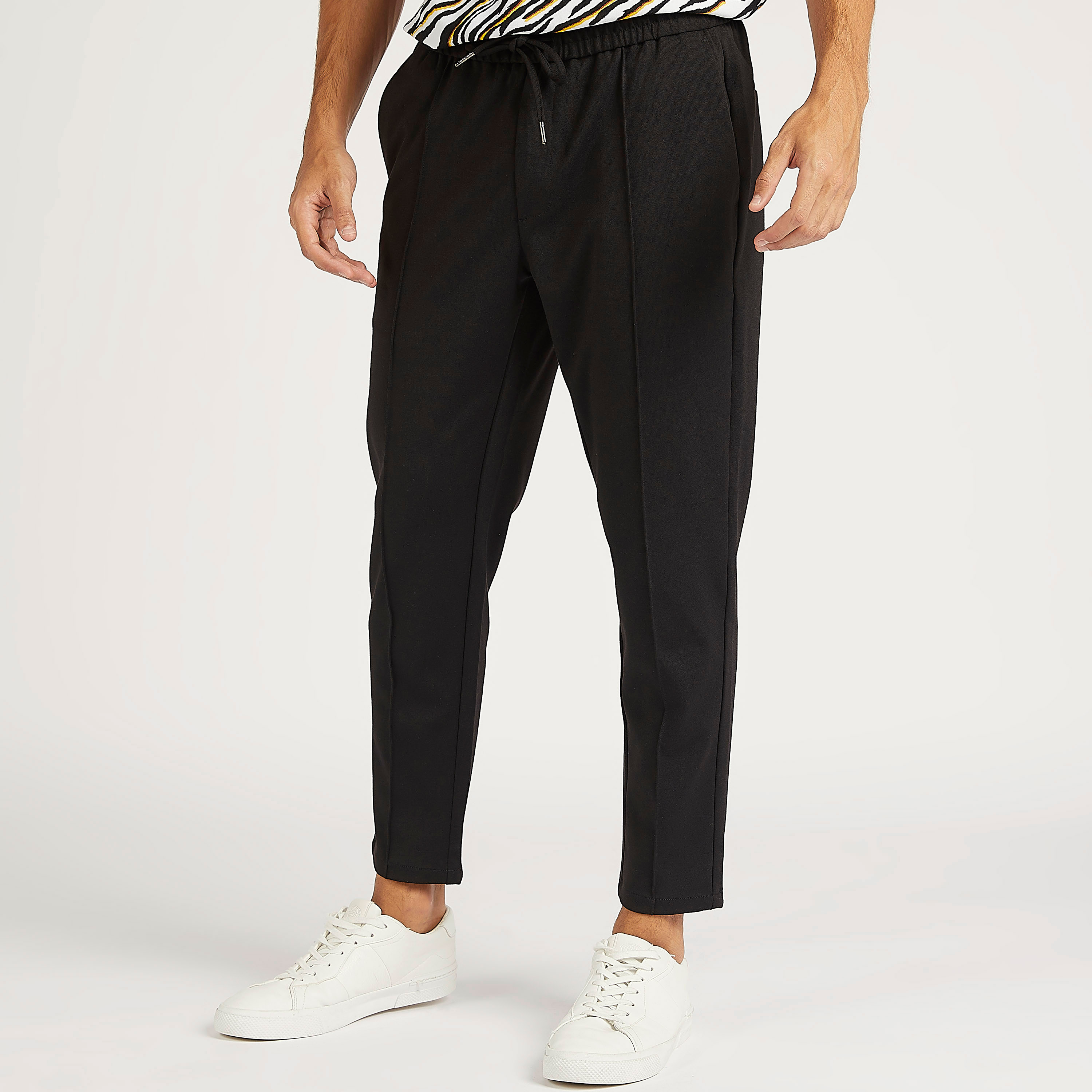 Mens skinny 2024 cropped joggers