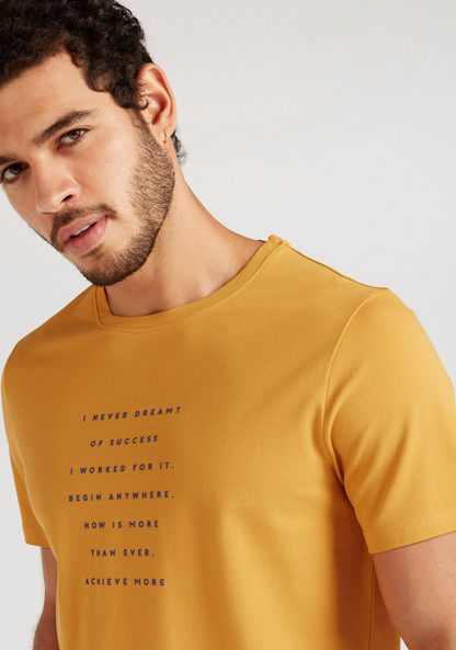 Iconic Printed Crew Neck T-shirt with Short Sleeves