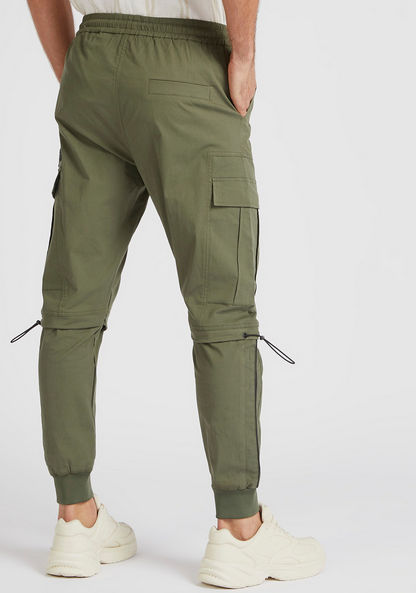 Iconic Solid Joggers with Pockets and Drawstring Closure