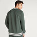 Iconic Panelled Sweatshirt with Mandarin Neck and Zip Closure-Sweatshirts-thumbnail-3