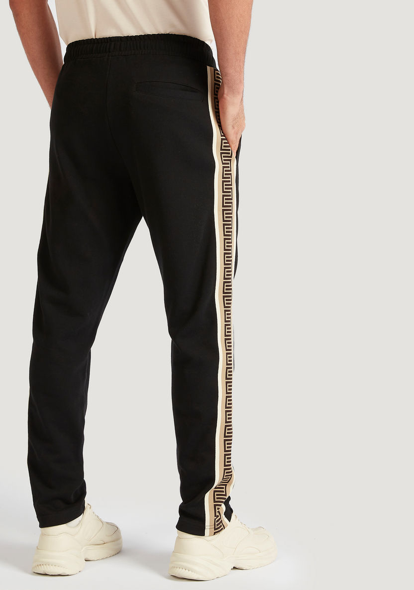 Iconic Solid Joggers with Pockets and Tape Detail-Joggers-image-3